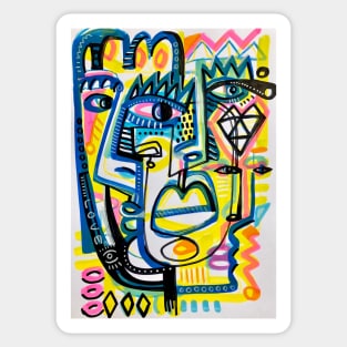 Modern face Sticker